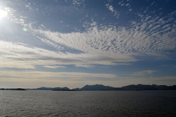 Sognefjord, Norway, Scandinavia. View from the board of Flam - Bergen ferry.