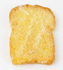 Biscuits, sprinkled with sugar, made in the house on a white background