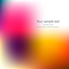 Abstract Creative concept vector multicolored blurred background. 
