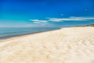 Fototapeta na wymiar Sunny coast of Baltic sea