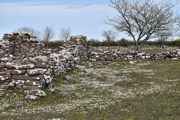 House ruins in an abandoned village