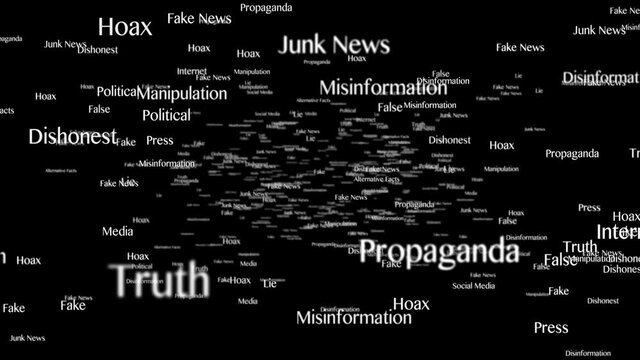 Fake News Keywords Animation, Background, Loop, 4k

