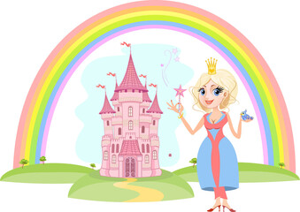 Obraz na płótnie Canvas FairyTale castle. Air-Castle
