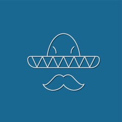 sombrero hat and mustache