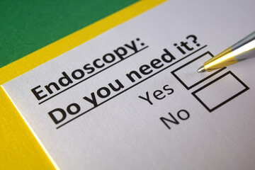 One person is answering question about endoscopy.