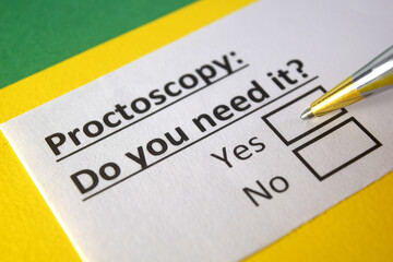 One person is answering question about proctoscopy.