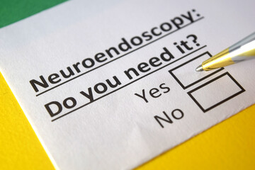 One person is answering question about neuroendoscopy