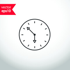 Alarm clock icon. Time vector sign. Clock flat sign design. Clock vector symbol pictogram