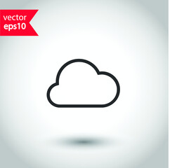 Cloud with arrow vector icon. Upload in cloud icon symbol pictogram. Download in cloud icon. Studio background. EPS 10 vector flat sign design.