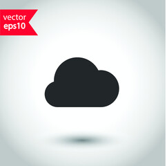 Cloud with arrow vector icon. Upload in cloud icon symbol pictogram. Download in cloud icon. Studio background. EPS 10 vector flat sign design.