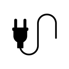 Electric plug icon with white background. Uses for wweb and print with vector eps10