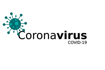 Fototapeta na wymiar Covid-19 Coronavirus concept inscription typography design logo. World Health organization WHO introduced new official name for Coronavirus disease named COVID-19, dangerous virus vector illustration