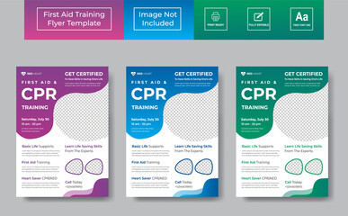 CPR Frist Aid Training Flyer Design