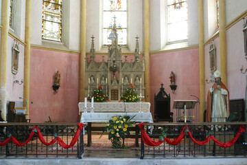 High altar in the parish church of Saint Nicholas in Krapina, Croatia