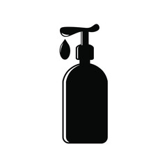 Liquid soap, lotion, cream, shampoo icon. Vector flat symbol of shower gel .