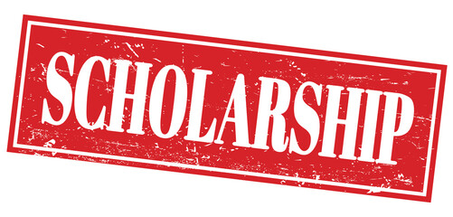 SCHOLARSHIP red rectangle stamp.