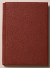 Book cover isolated on the white background. Leather covered book. Blank cover book. Faded cover of a vintage book.