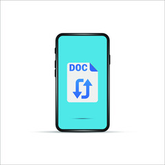 mobile document icon vector sign symbol