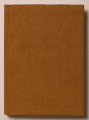 Fototapeta premium Book cover isolated on the white background. Leather covered book. Blank cover book. Faded cover of a vintage book.