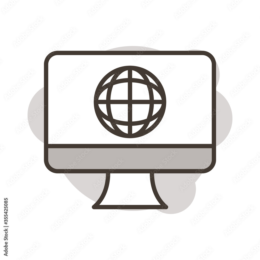 Poster desktop with sphere browser line style