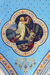 Resurrection of Christ, fresco in the parish church of Helena in Zabok, Croatia