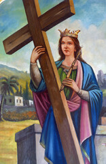 Saint Helena, altar painting in the parish church of Helena in Zabok, Croatia