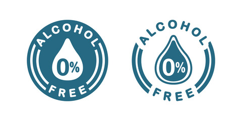 Alcohol Free sign, symbol, icon. stamp. Vector illustration