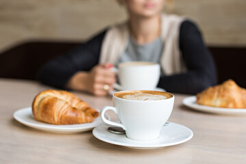 Croissant and coffee