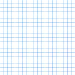 Grid paper. Abstract squared background with blue graph. Geometric pattern for school, wallpaper, textures, notebook. Lined blank on transparent background.