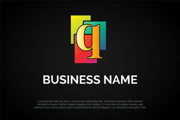 Logo Template q lowercase Monogram