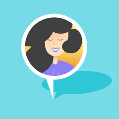 Pin gps pointer of person location or people position location locator marker vector flat cartoon icon isolated on color background image