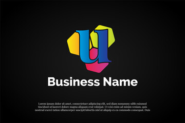 Logo Template u lowercase Monogram