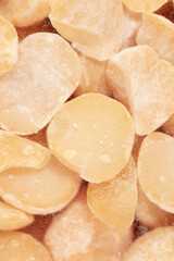 Close up of yellow dry peas as a background.