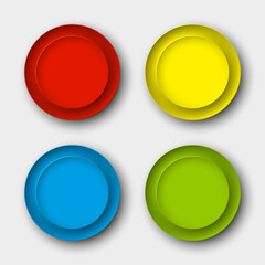 web round button for website or app. Isolated bell sign with border, reflection and shadow on background.