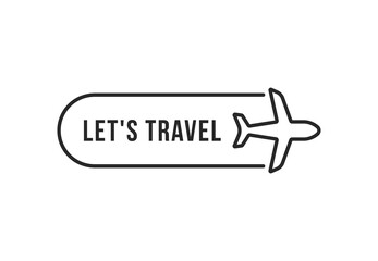 thin line plane like time to travel icon