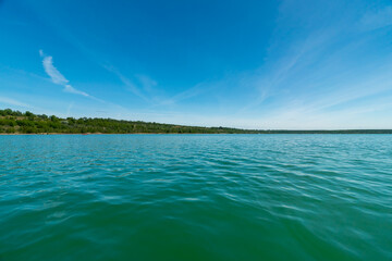 Obraz premium Störmthaler lake near Leipzig on a sunny day