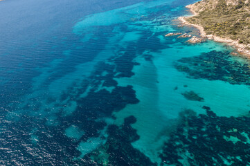 Fototapeta na wymiar aerial view of a natural pool in Sardinia