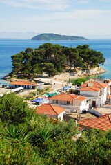 Obraz premium Greece, Skiathos island, view of Skiathos town.