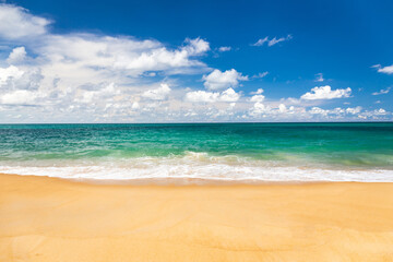 Empty Sky and sea and beach background with copy space at Phuket Thailand
