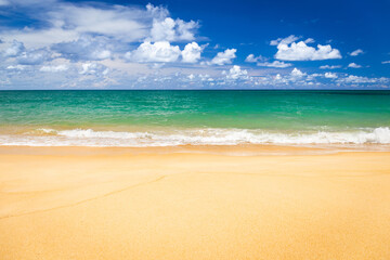 Empty Sky and sea and beach background with copy space at Phuket Thailand