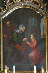 Education of the Virgin Mary, altarpiece on the high altar in the parish church of St. Anne in...