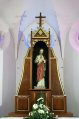 Sacred Heart of Jesus altar in the parish church of St. Martin in Dugo Selo, Croatia