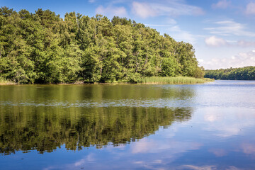Fototapeta premium Lake Martwa Dziwna in Dziwnow town in north western Poland situated on the Baltic Sea coast, Poland