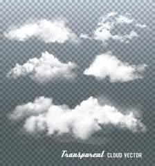 Clouds vector on transparent background. - 355433274