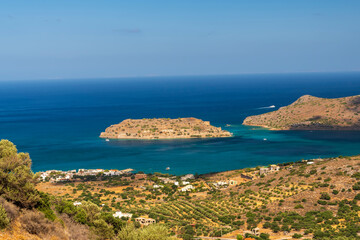 Fototapeta na wymiar Aerial view of Spinalonga Island, Crete, Greece