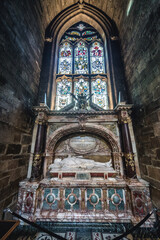 Obraz premium Effigy of Archibald Campbell in High Kirk - Cathedral of Saint Giles in Old Town of Edinburgh city, Scotland, UK