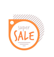 super sale sticker coronavirus quarantine is over advertising campaign special offer concept lettering poster label flyer vector illustration