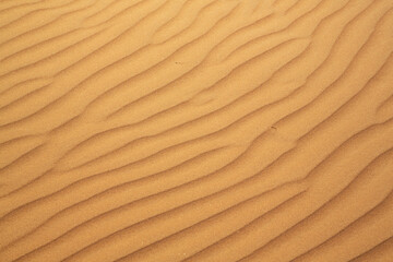 Close-up view of ripples in desert sand in Oman