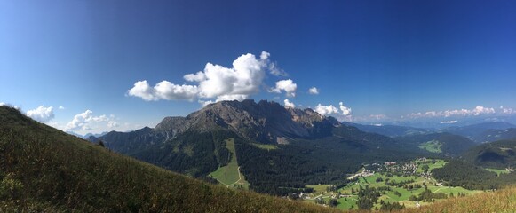 Panoramic view of the Swiss mountains, Zermatt.