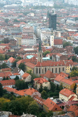 Fototapeta na wymiar Franciscan Church of St. Francis of Assisi on Kaptol in Zagreb, Croatia